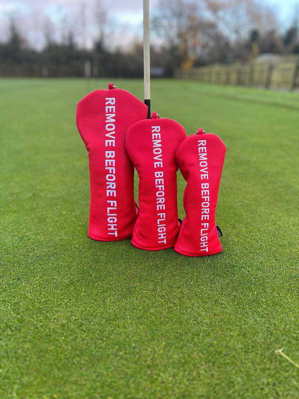 “Remove Before Flight” Headcover Set - (Red)